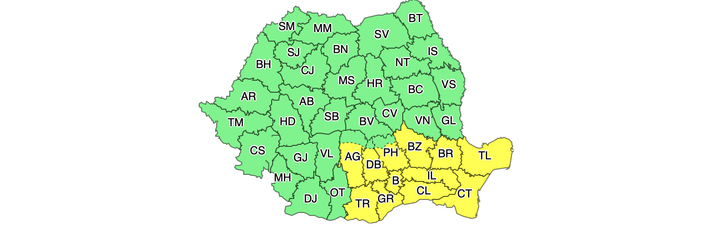 Meteorologii au emis un Cod galben de vijelii pentru județul Dâmbovița